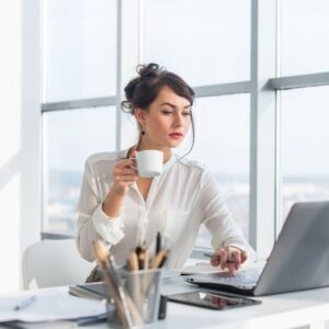 business woman at computer