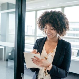 business woman in office