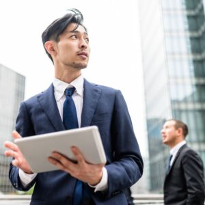 business person on laptop